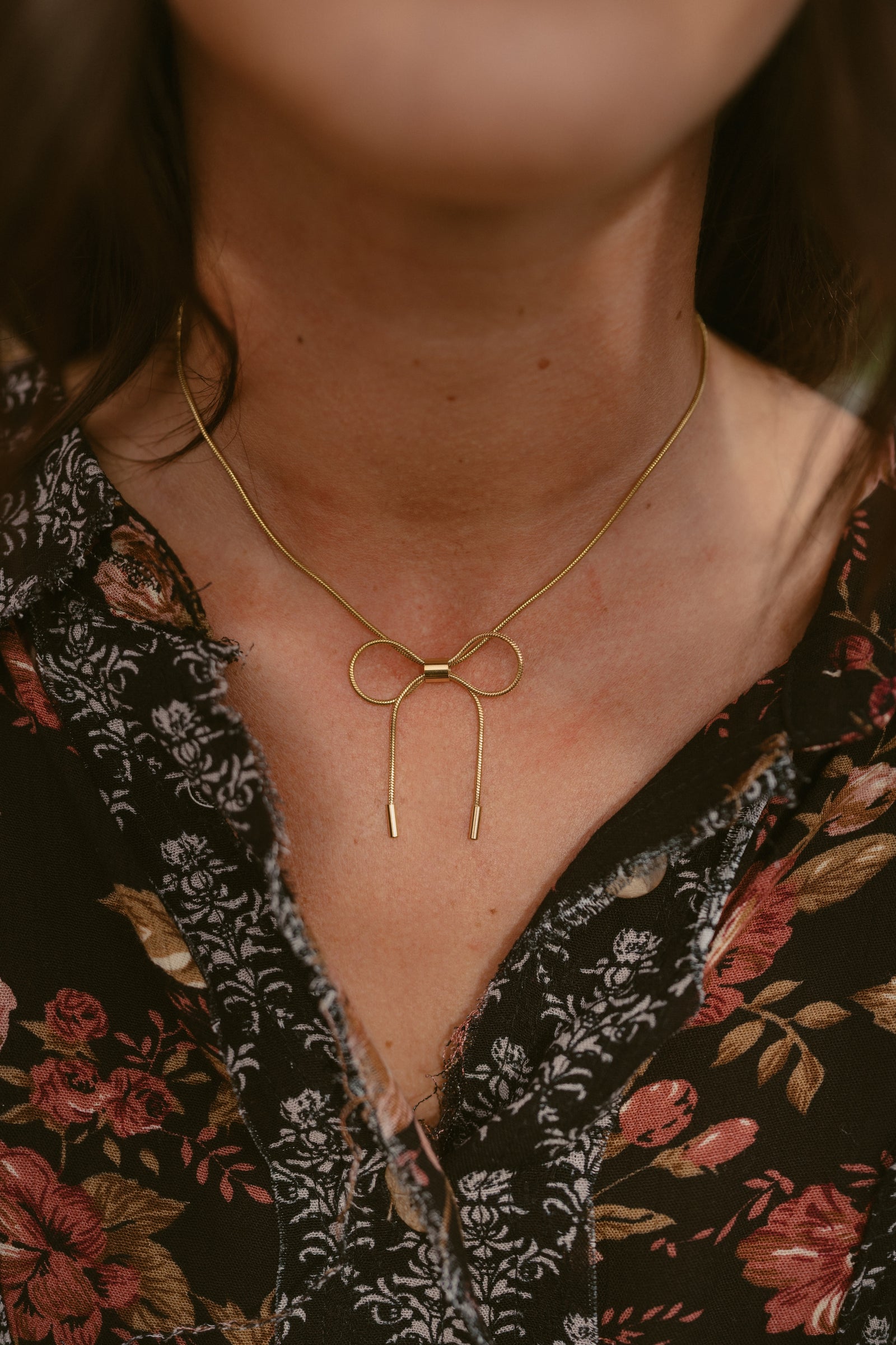 Gold Bow Necklace #2