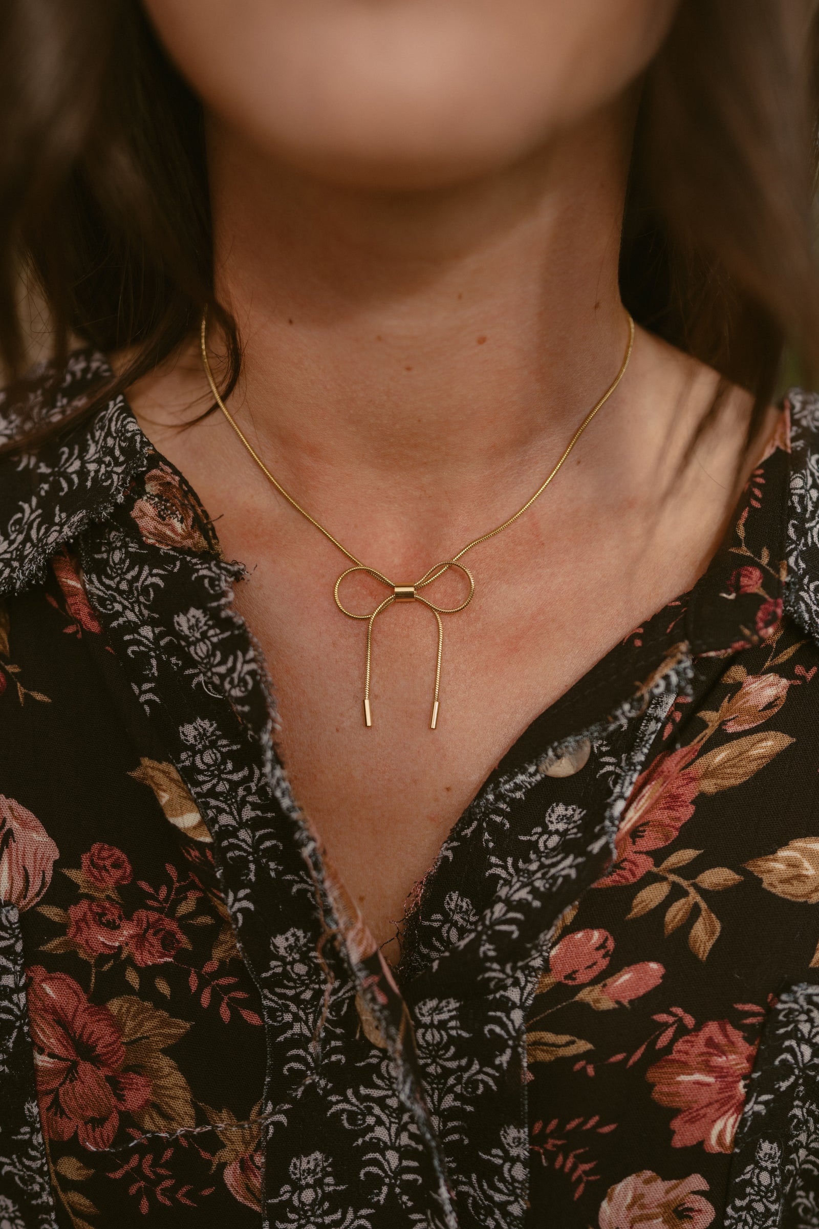 Gold Bow Necklace #2