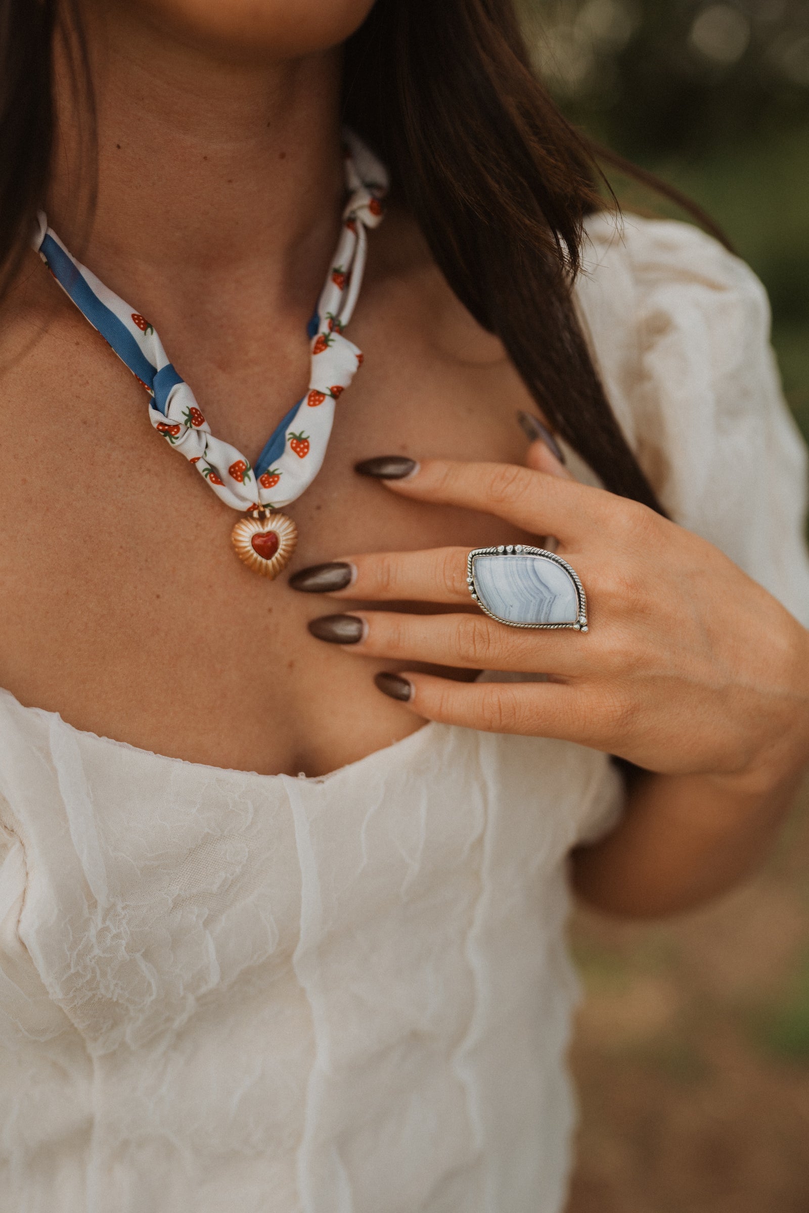 Lohan Ring | Blue Lace Agate