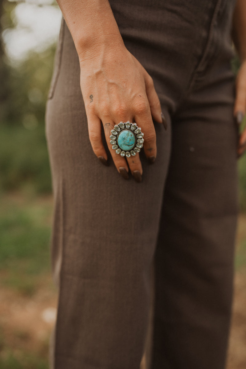 Midnight Coast Ring | Turquoise + Blue Topaz