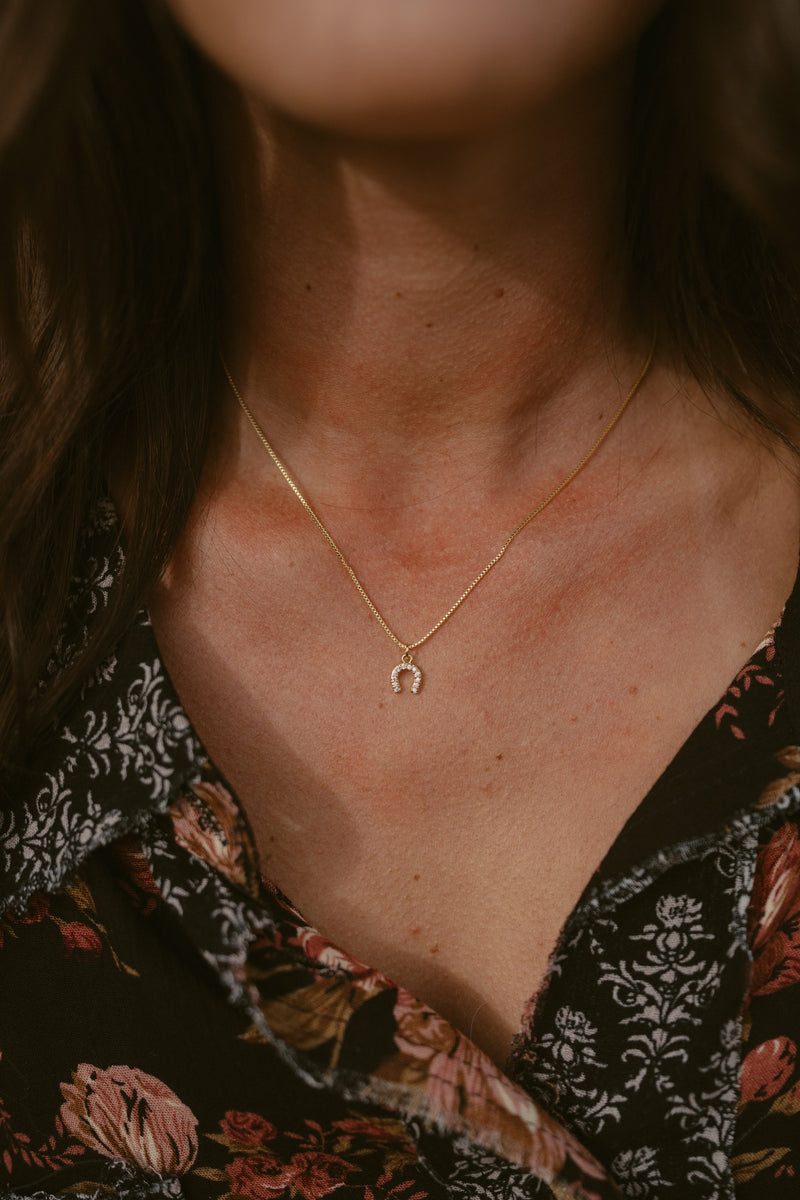Sparkly Horseshoe Necklace