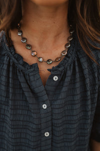 Small Shanae Necklace | Gun Metal