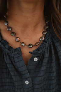 Small Shanae Necklace | Gun Metal