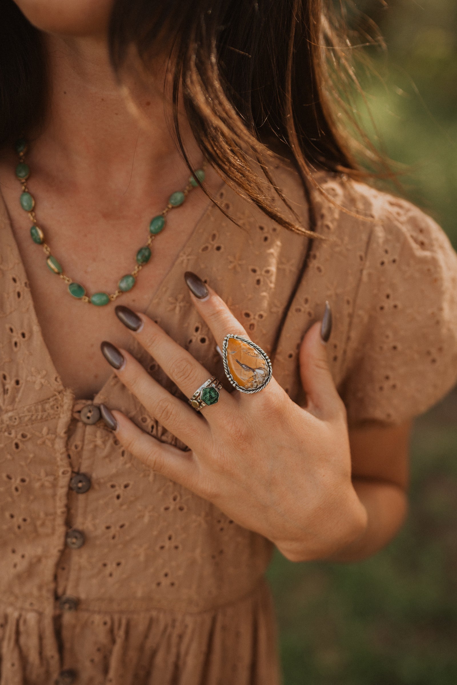 Billini Ring | Malachite Fiber