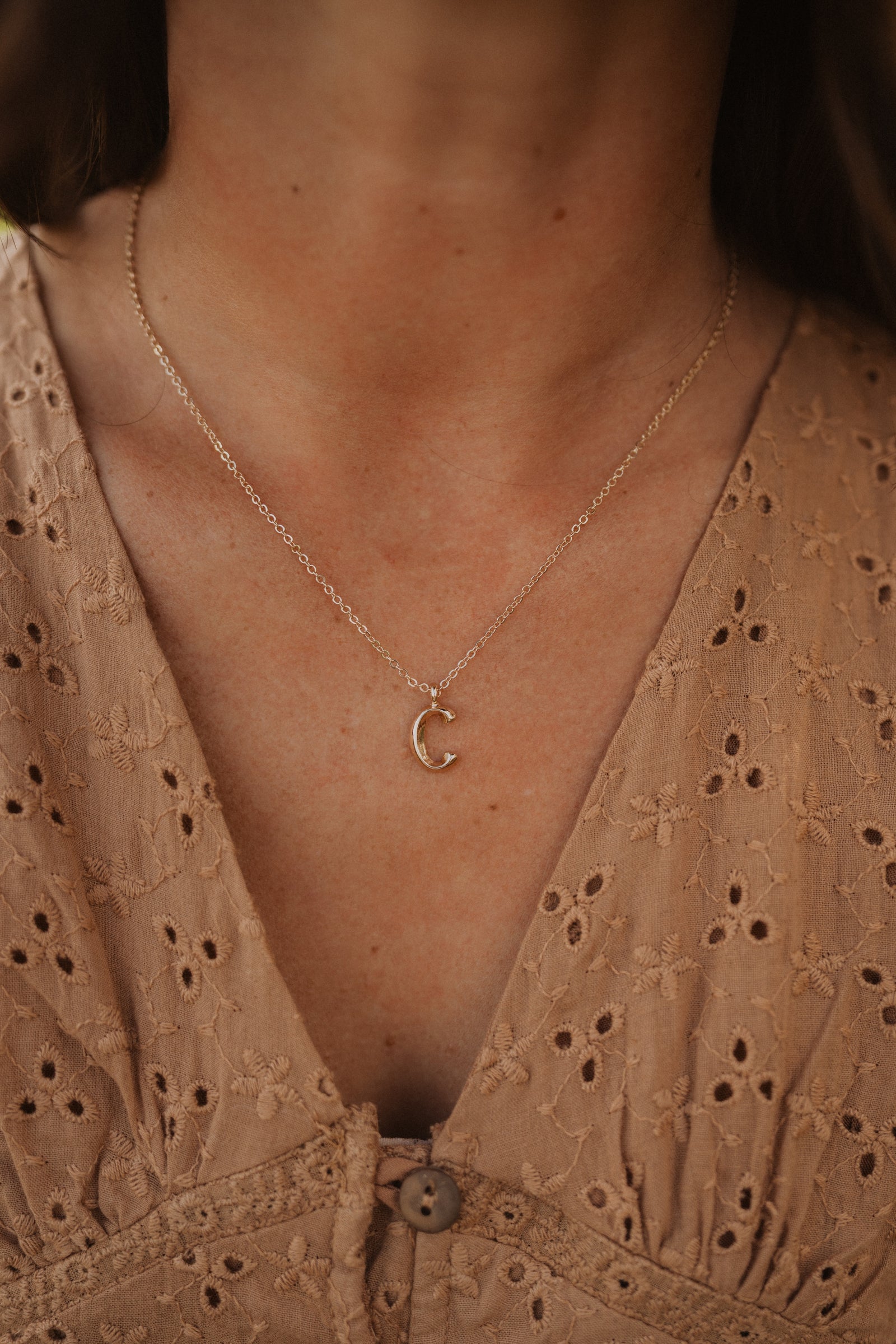Golden Initial Necklace