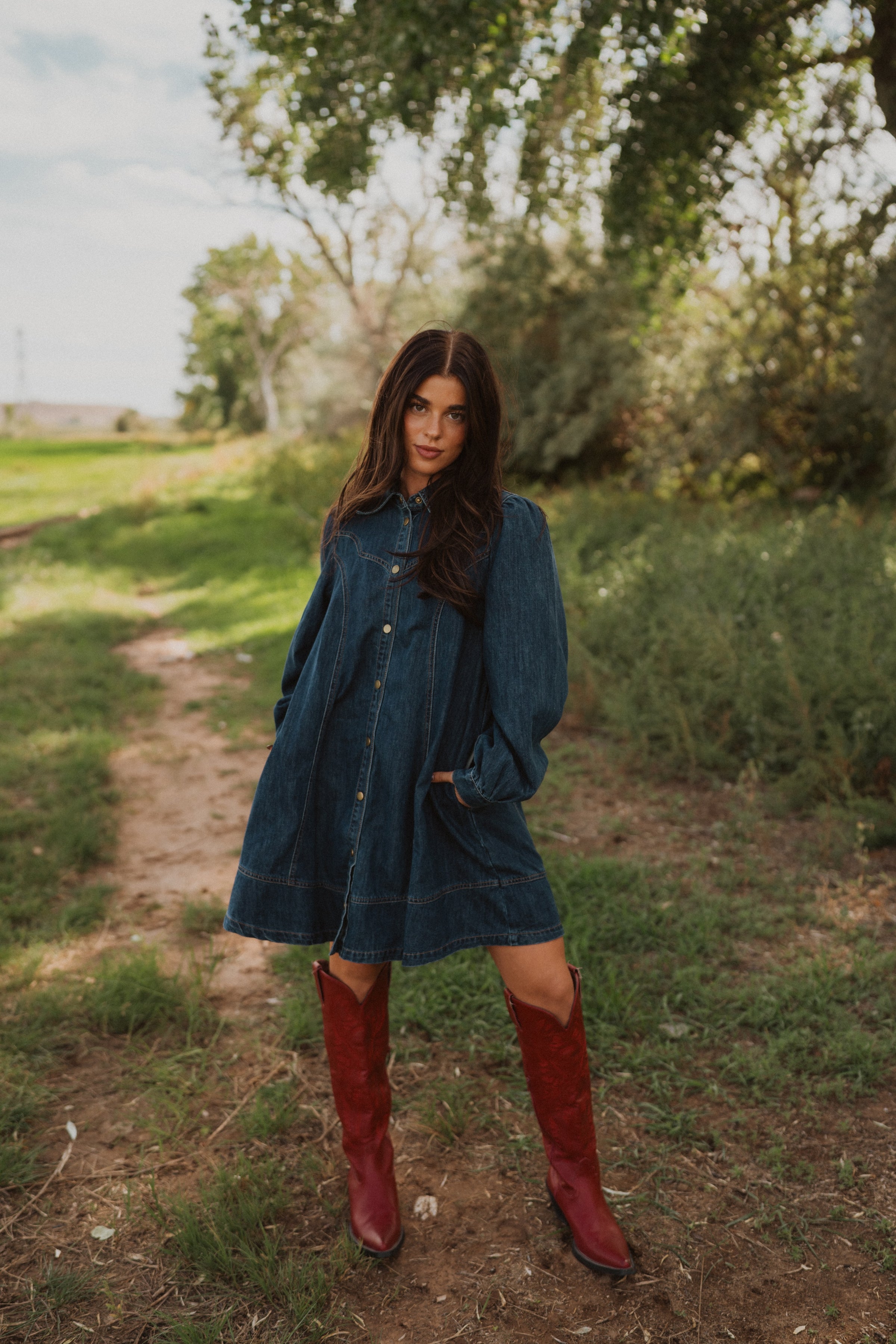 Rohana Denim Dress Goldie Lew Jewelry Rohana Denim Dress Goldie Lew Jewelry