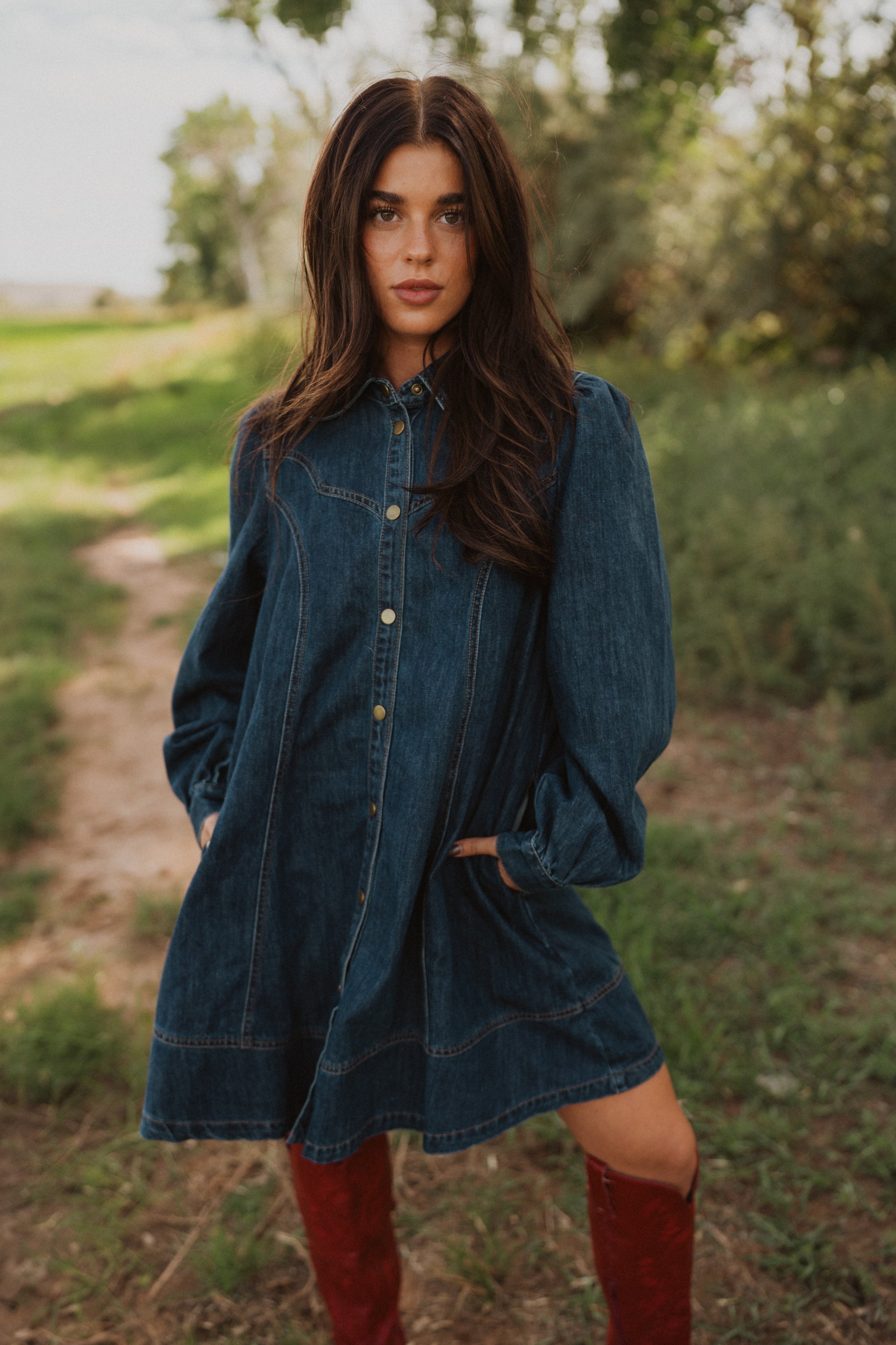 Rohana Denim Dress – Goldie Lew Jewelry