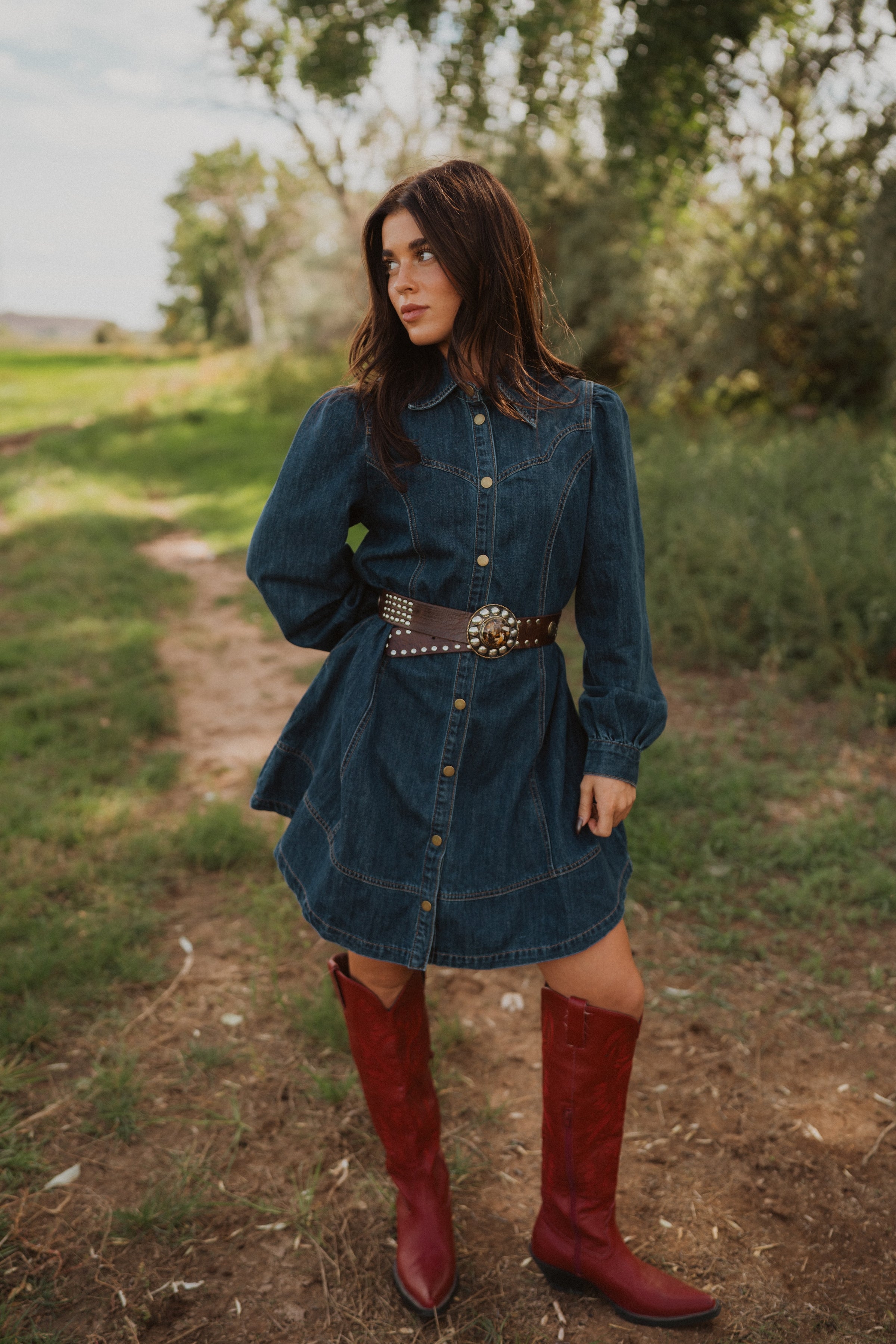 Rohana Denim Dress Goldie Lew Jewelry Rohana Denim Dress Goldie Lew Jewelry