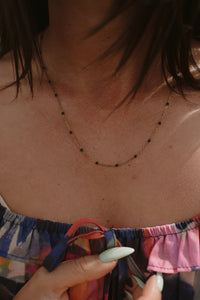 Maria Necklace | Gold + Black