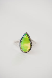 Hendrix Ring | Green Galaxy Opal
