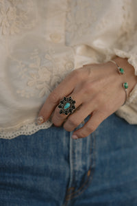 Claribel Ring | Turquoise + Black Onyx