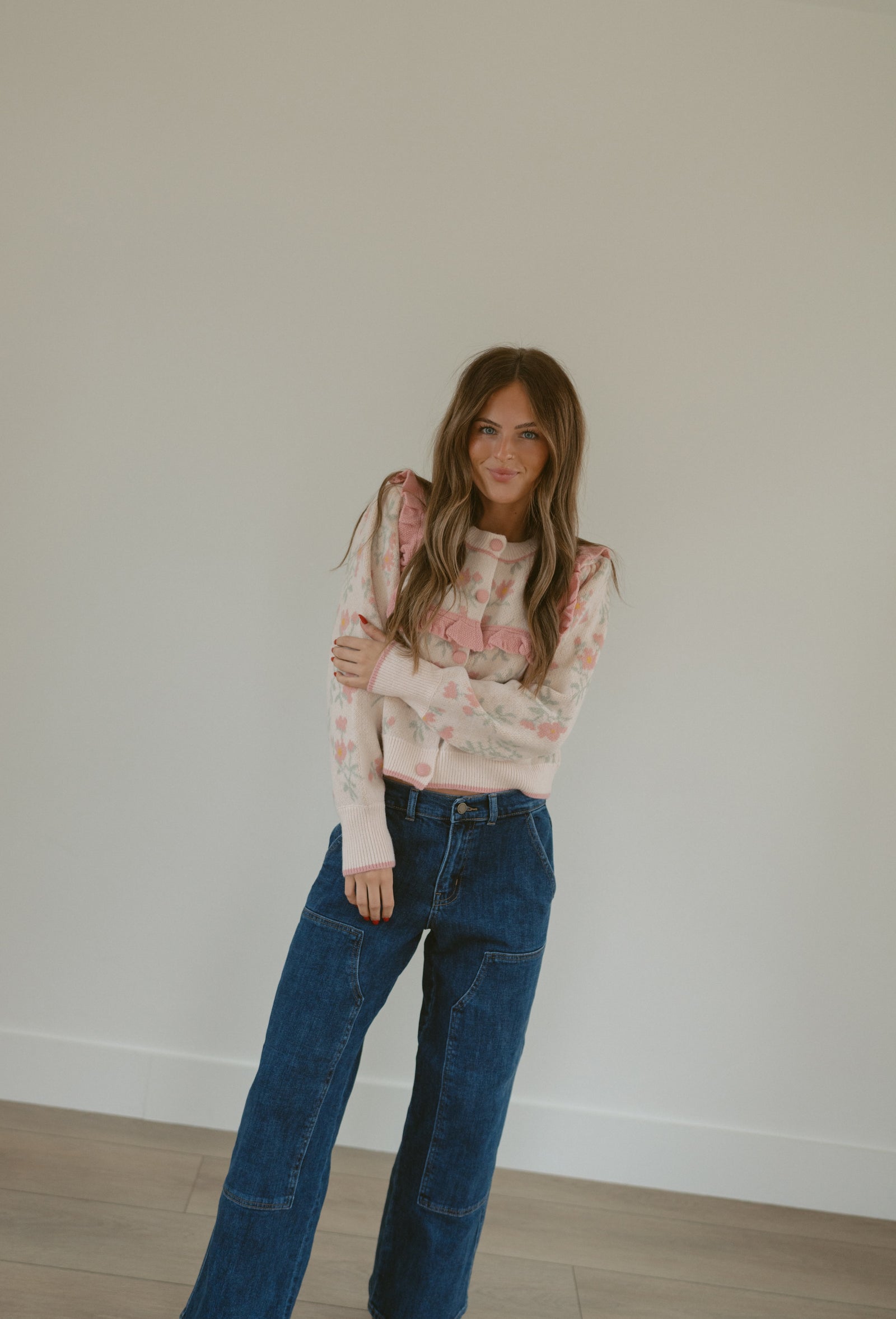 Ruffled Flowers Cardigan