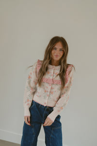 Ruffled Flowers Cardigan