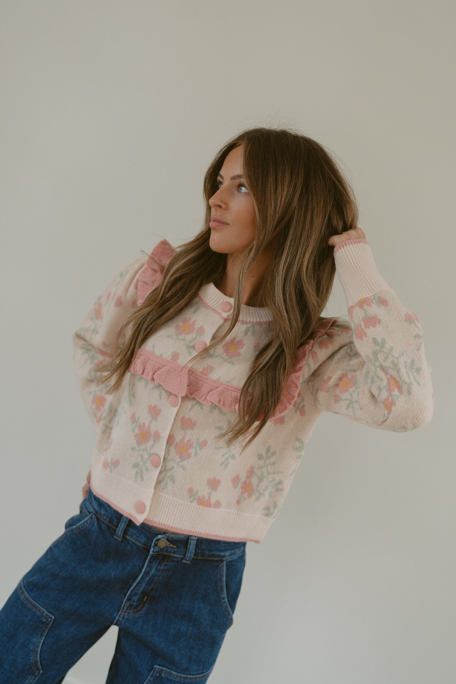 Ruffled Flowers Cardigan