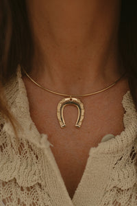 Golden Horseshoe Necklace