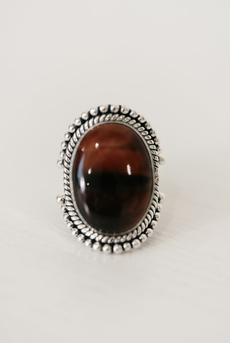 Evelina Ring | Red Tiger's Eye
