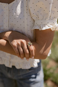 Flutter Ring | Green Peridot