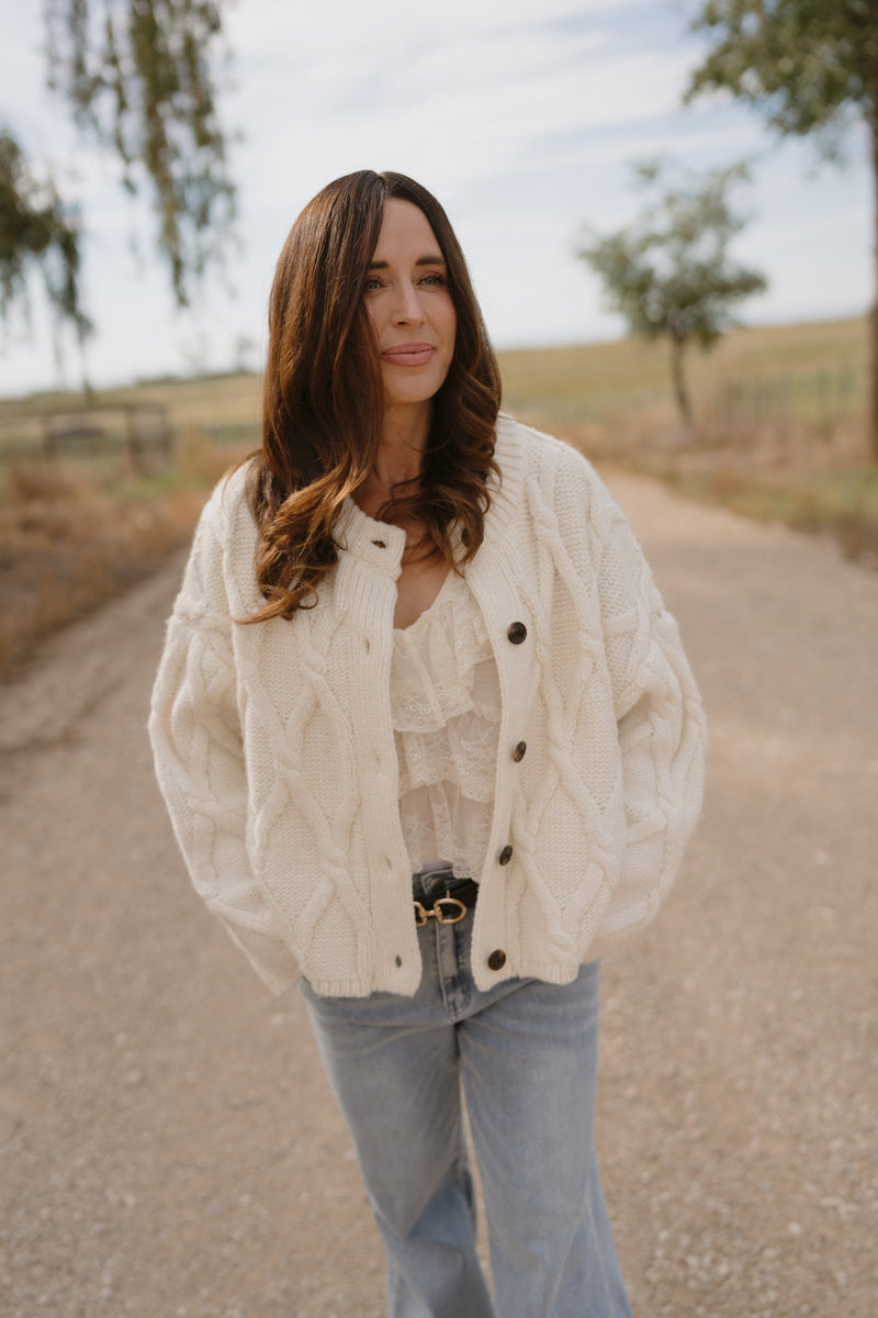 Cowan Cable Knit Cardigan