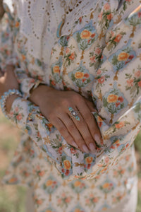 England Ring | Turquoise + Pearl