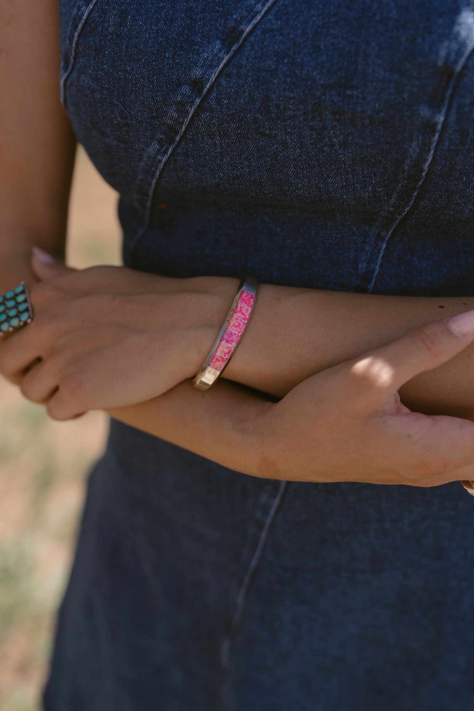 Bindi Cuff | Pink Opal