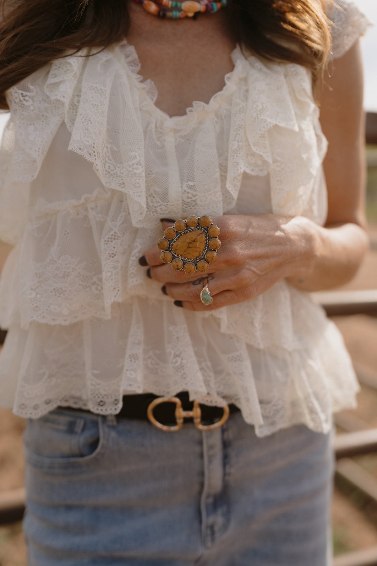 Tigress Ring | Yellow Dendritic