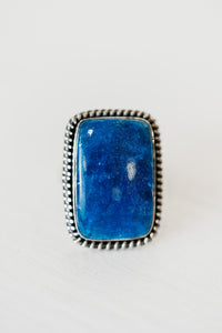Blaze Ring | Blue Apatite