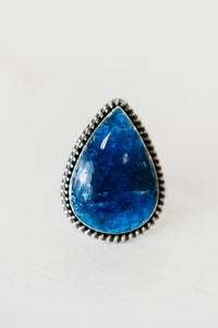 Blaze Ring | Blue Apatite