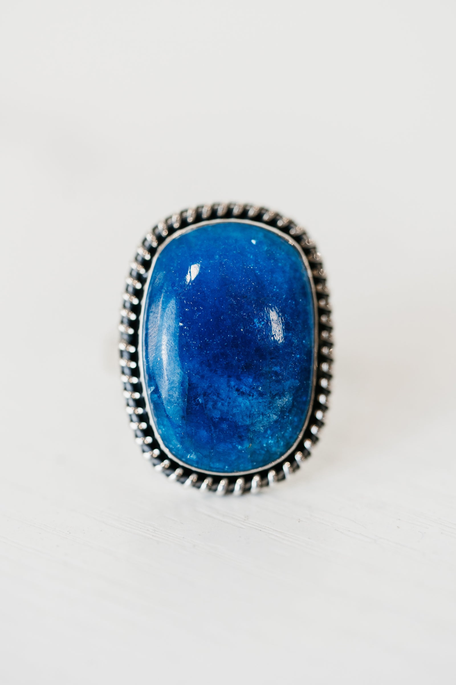 Blaze Ring | Blue Apatite