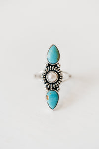 England Ring | Turquoise + Pearl