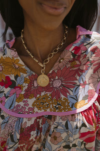 El Caballo Necklace | Matte Gold
