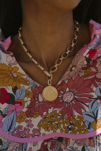 El Caballo Necklace | Matte Gold
