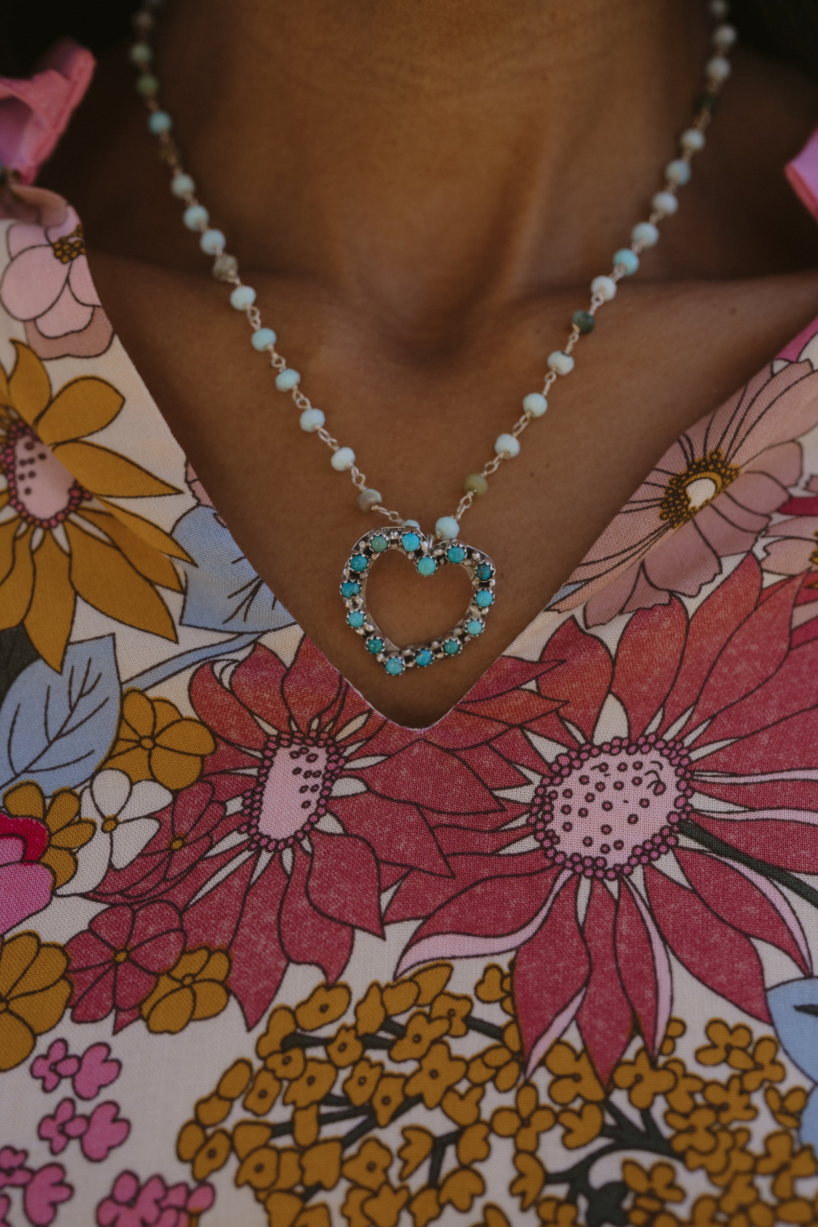 Baby Blue Heart Necklace