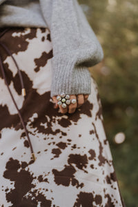 Carnation Ring | Pearl + Lemon Chrysoprase