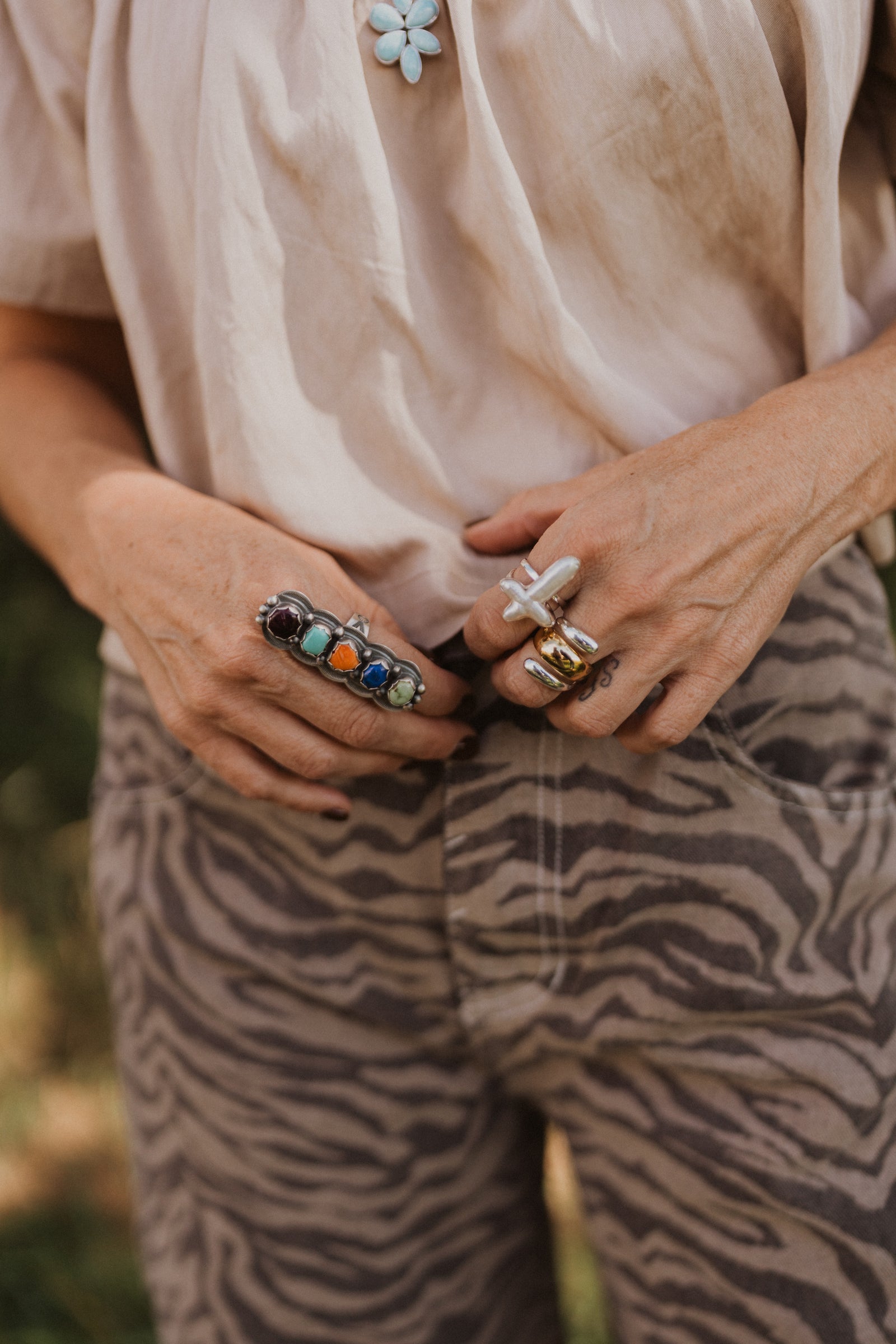 Pearl Cross Ring | #3