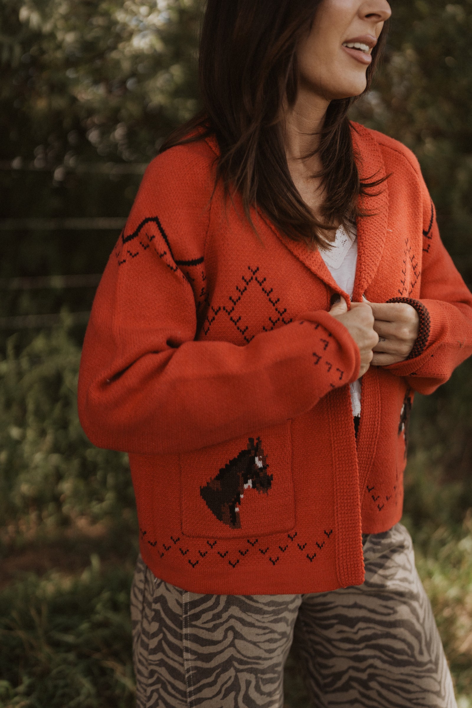 Red Horses Cardigan