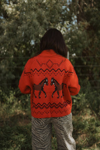 Red Horses Cardigan