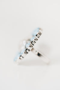 Surefire Ring | Larimar + Pearl