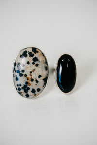 Randy Ring | Dalmatian Jasper + Black Onyx