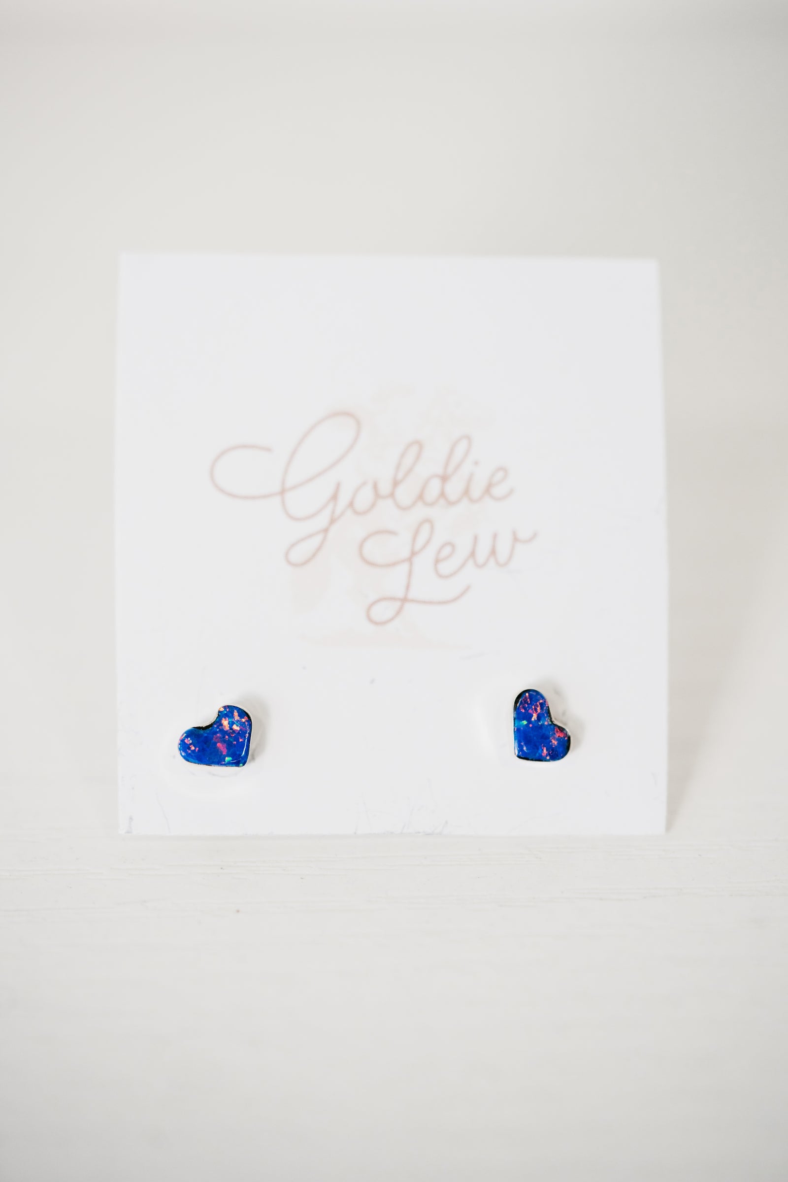 Opal Heart Studs