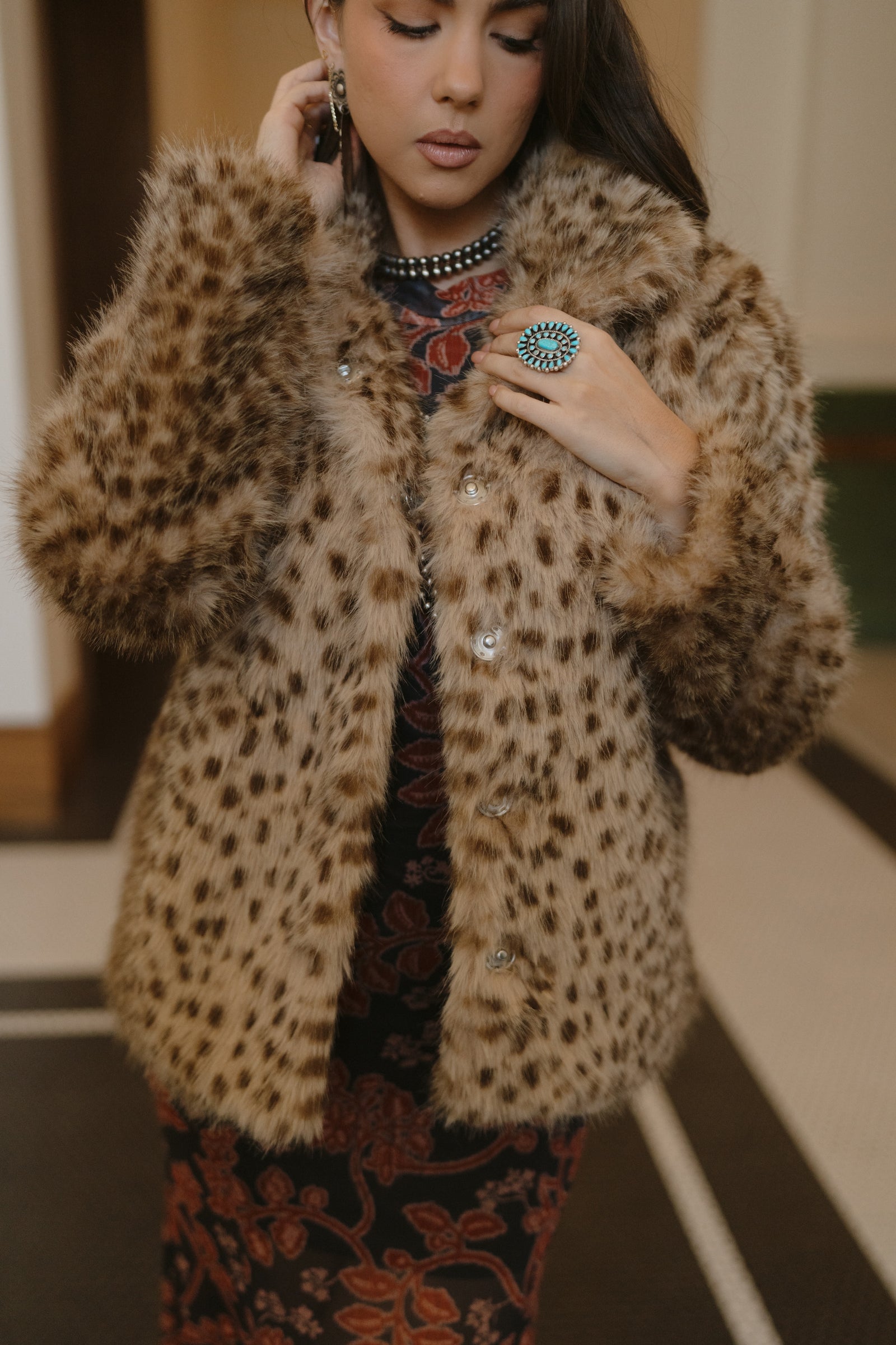Spotted Fur Jacket