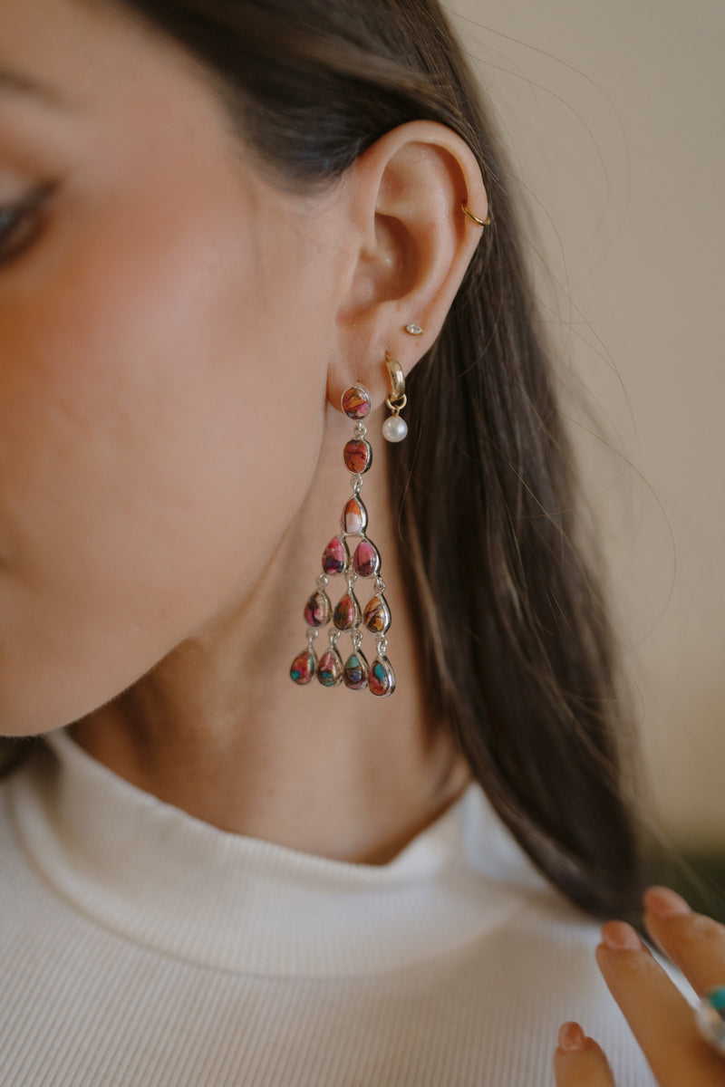 Janelle Earrings | Pink Spiny Turquoise