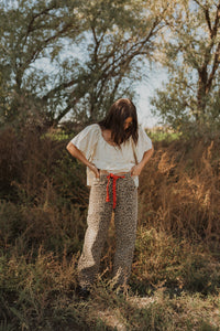 Red + Leopard Pants