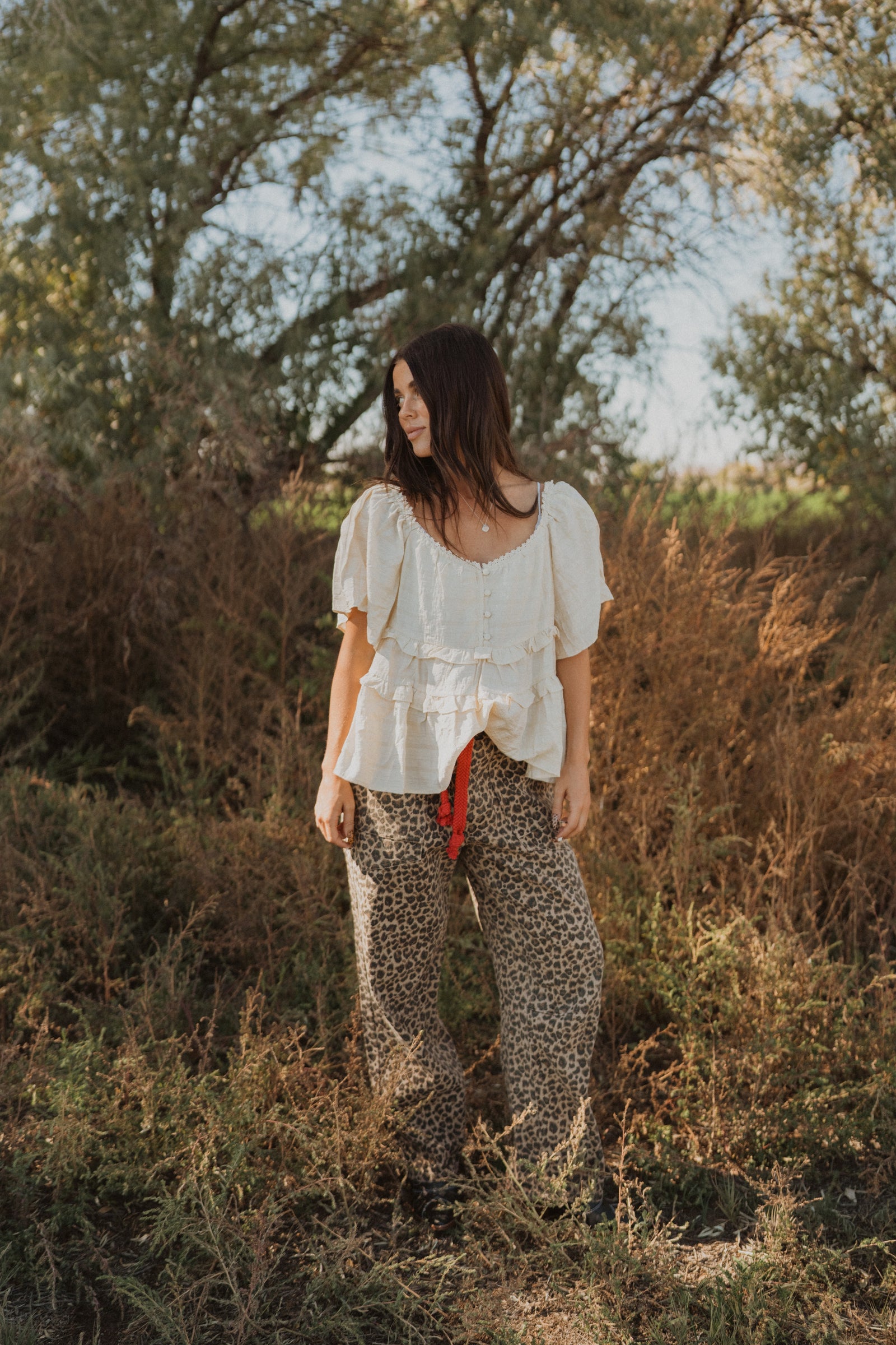 Red + Leopard Pants