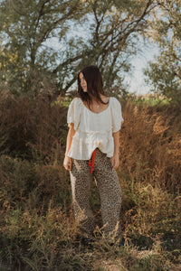 Red + Leopard Pants