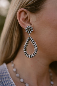 White Buffalo Zuni Earrings