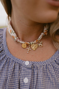 Western Tulip Scarf Necklace