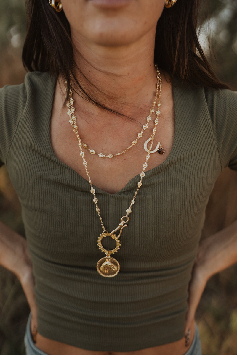 Horse + Horseshoe Necklace