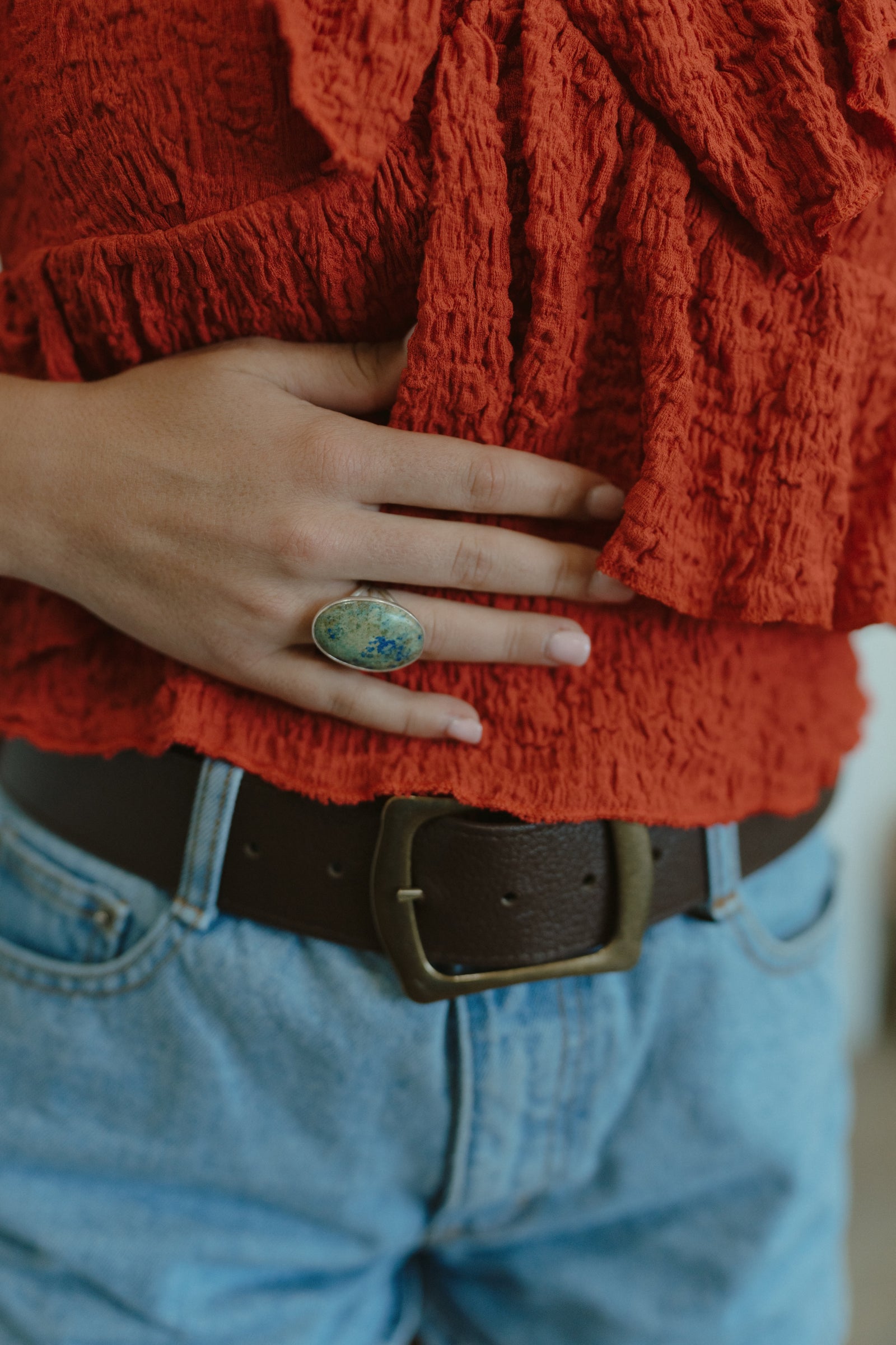 Shoreline Ring | Azurite Malachite