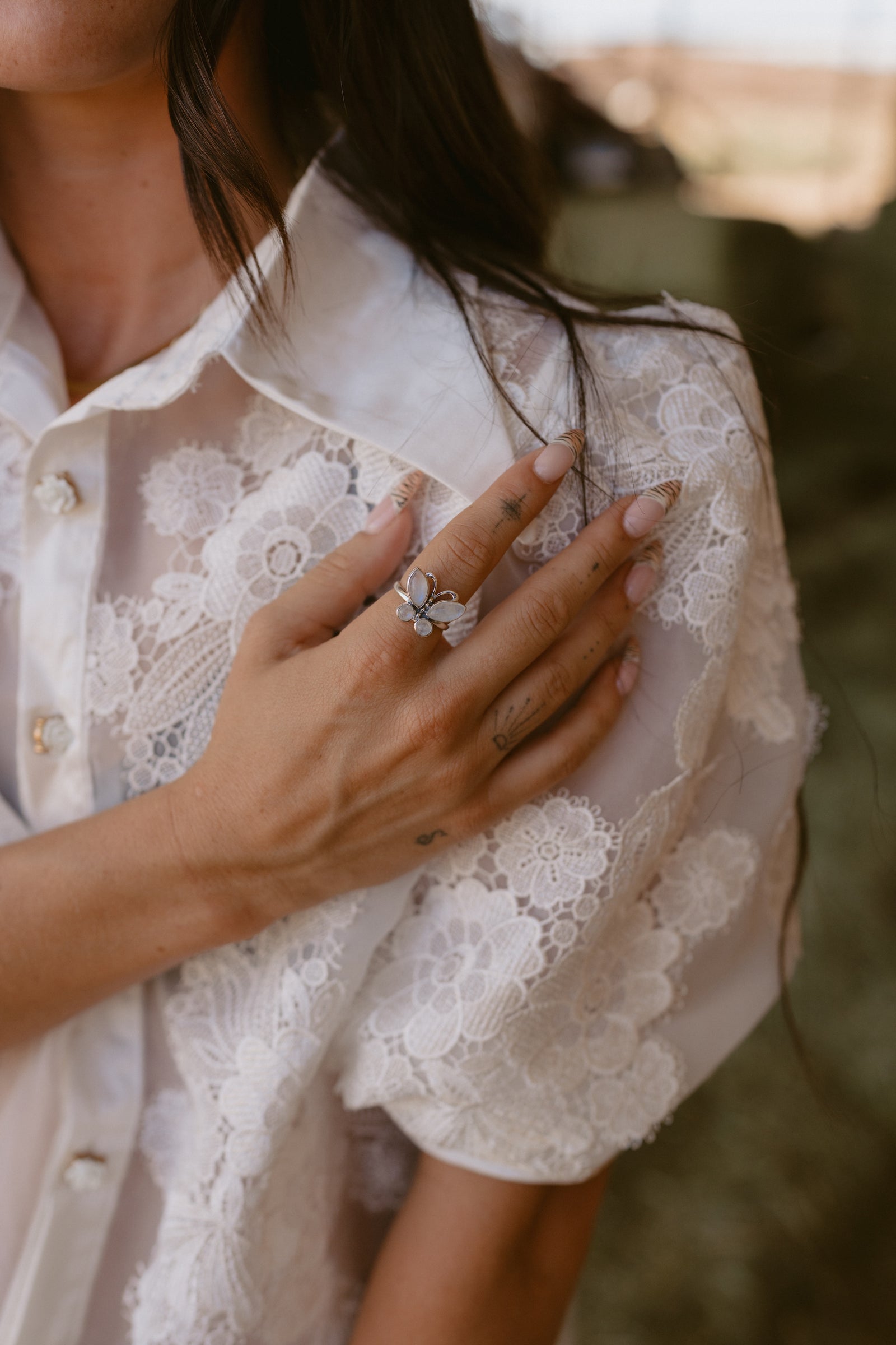 Flutter Ring | Moonstone