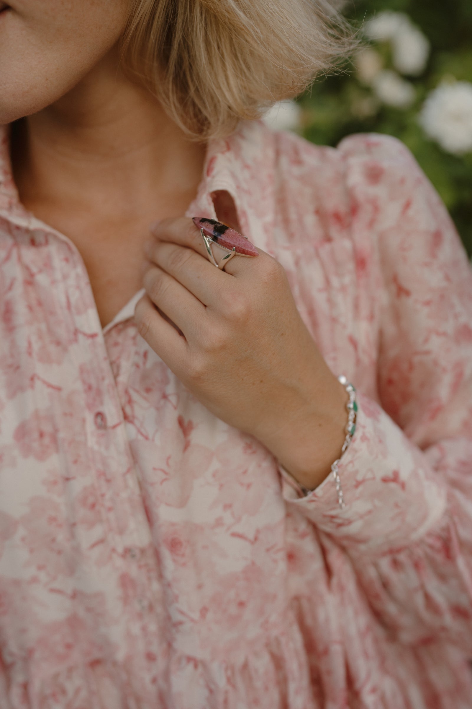 Southern Belle Ring | Pink Rhodonite